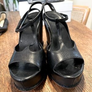 Roberto del Carlo platform leather shoe sandal size 38 / US8 made in Italy